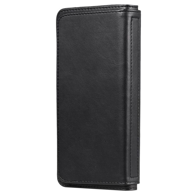 Leren Hoesje voor Xiaomi Redmi 10X / 10X Pro Groen Zwart Multifunctionele 10 Kaarthouders