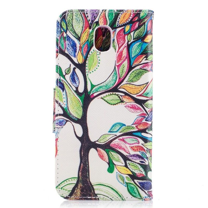 Bescherming Hoesje Samsung Galaxy J3 2017 Telefoonhoesje Gekleurde Boom