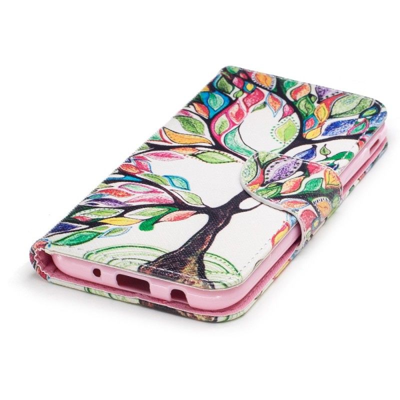 Bescherming Hoesje Samsung Galaxy J3 2017 Telefoonhoesje Gekleurde Boom