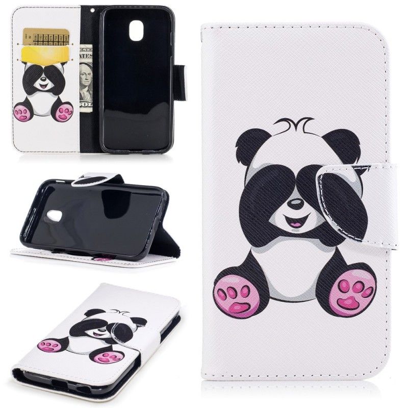 Cover Folio-hoesje Samsung Galaxy J3 2017 Telefoonhoesje Leuke Panda