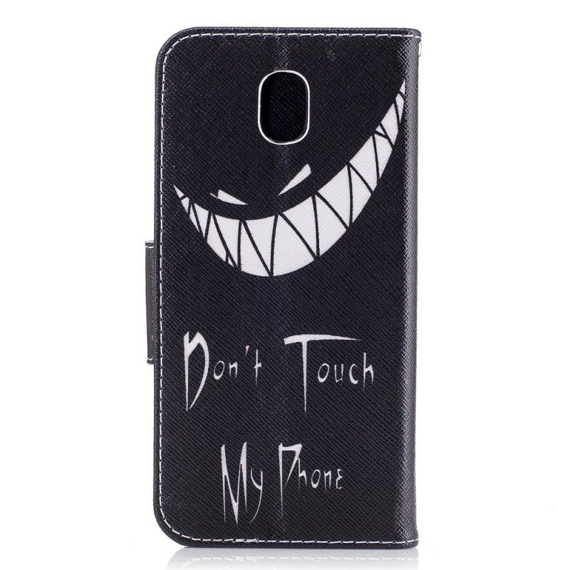 Flip Case Leren Samsung Galaxy J3 2017 Duivelse Telefoon