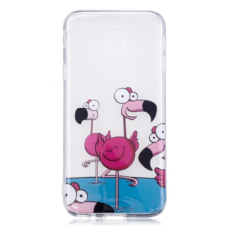 Hoesje Samsung Galaxy J3 2017 Grappige Flamingo'S