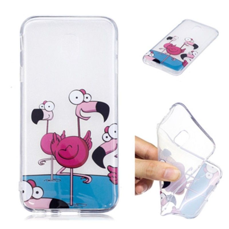 Hoesje Samsung Galaxy J3 2017 Grappige Flamingo'S
