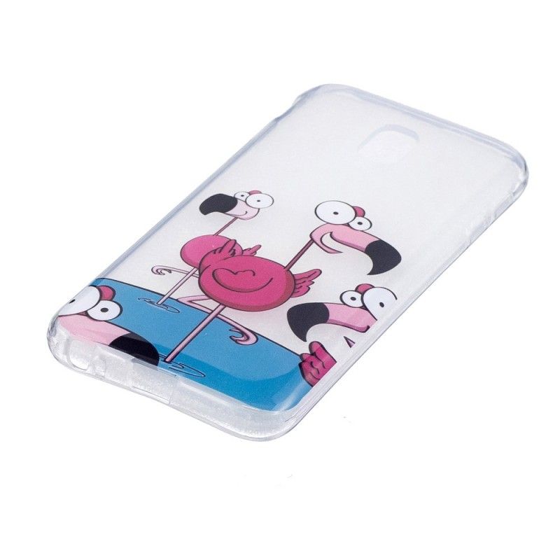 Hoesje Samsung Galaxy J3 2017 Grappige Flamingo'S