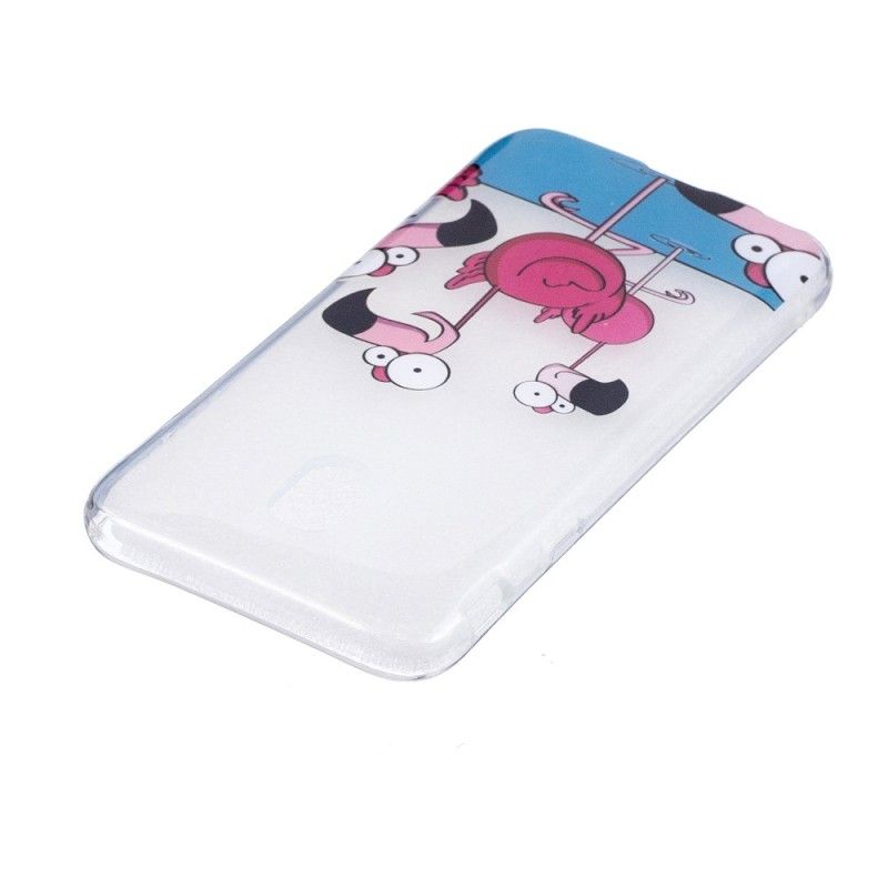 Hoesje Samsung Galaxy J3 2017 Grappige Flamingo'S