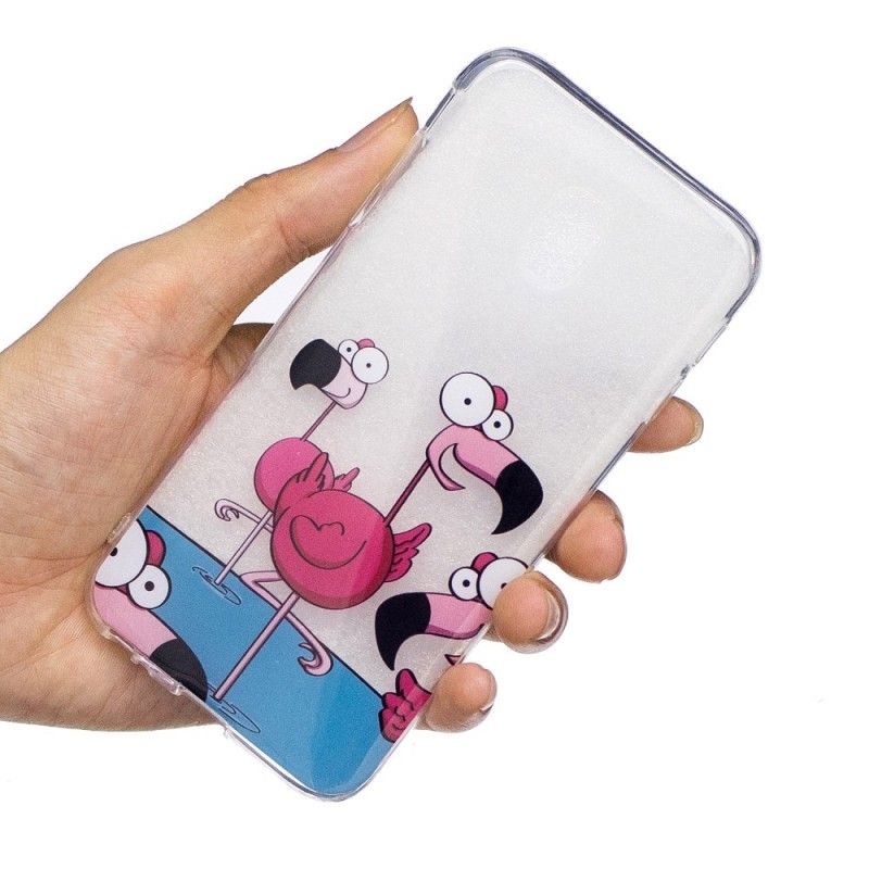 Hoesje Samsung Galaxy J3 2017 Grappige Flamingo'S