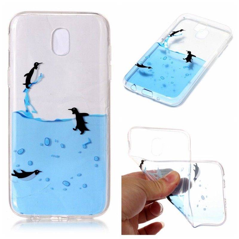 Hoesje Samsung Galaxy J3 2017 Spel Met Pinguïns