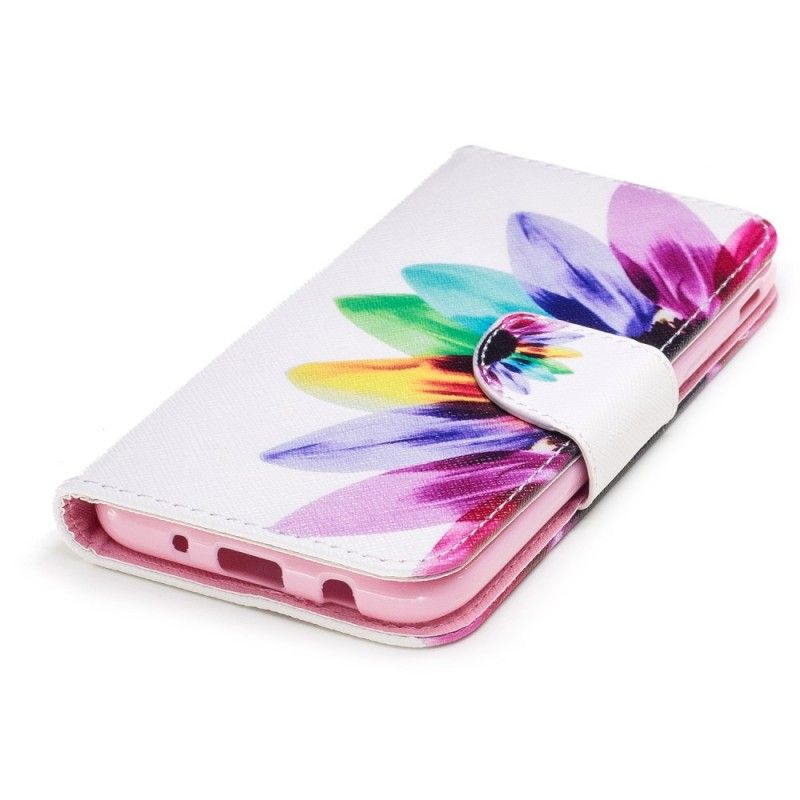 Leren Hoesje Samsung Galaxy J3 2017 Aquarelbloem