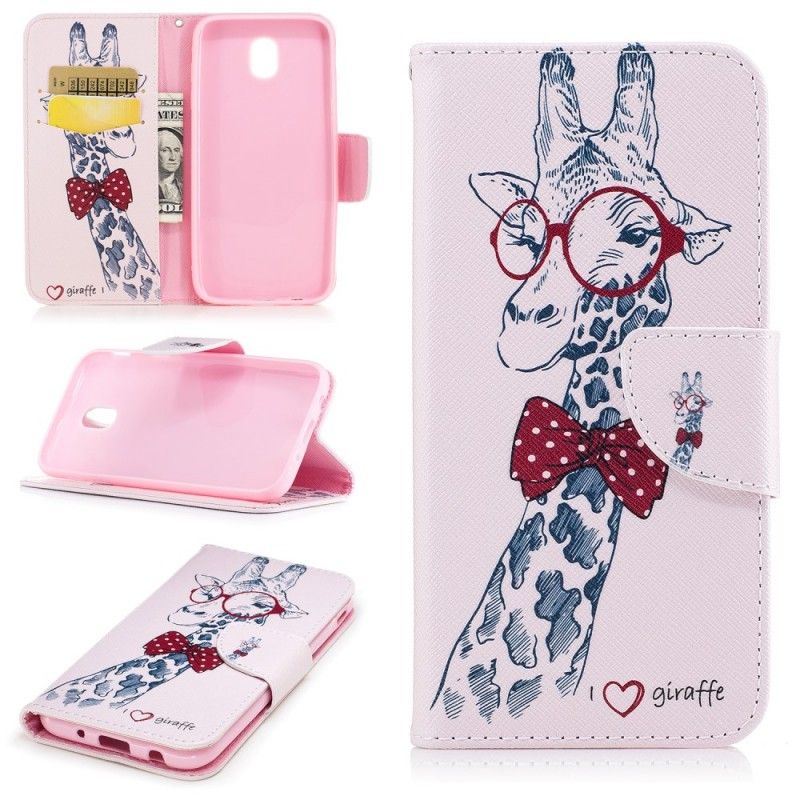 Leren Hoesje Samsung Galaxy J3 2017 Nerdgiraf