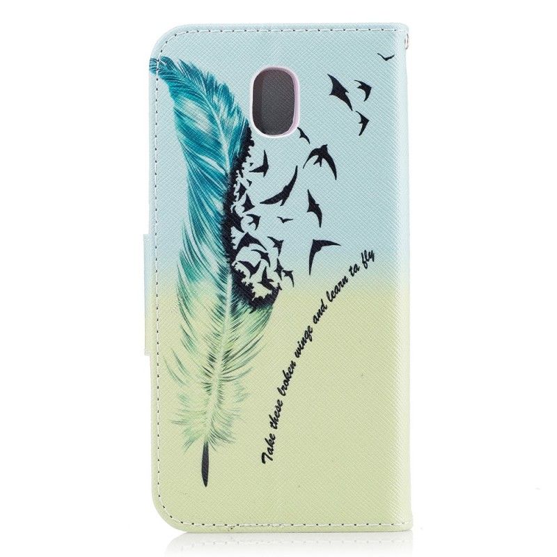 Leren Hoesje Samsung Galaxy J3 2017 Leren Vliegen
