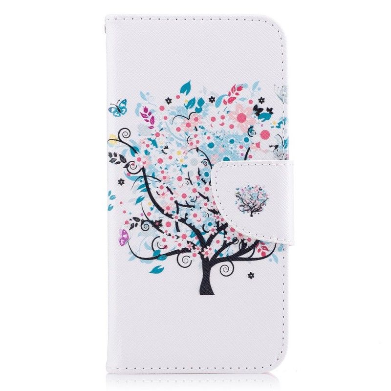 Leren Hoesje voor Samsung Galaxy J3 2017 Bloemrijke Boom