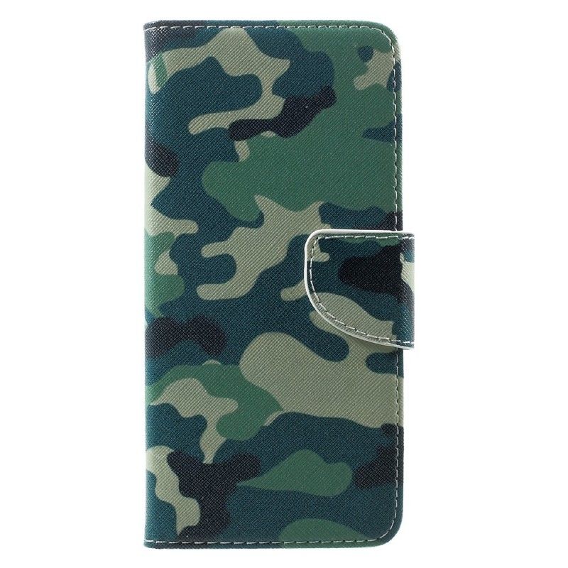 Flip Case Leren Samsung Galaxy S8 Plus Militaire Camouflage