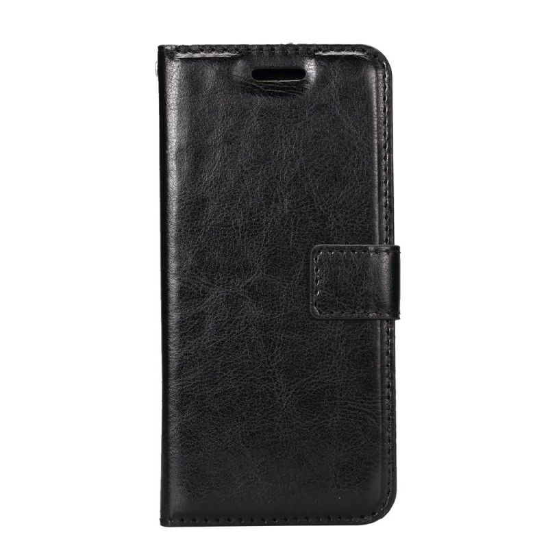 Flip Case Leren Samsung Galaxy S8 Plus Zwart Leereffect