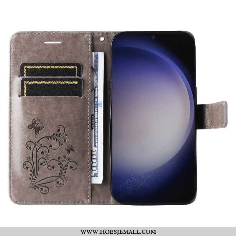 Folio-hoesje Samsung Galaxy S24 5g Telefoonhoesje Reuzevlinders Met Riem
