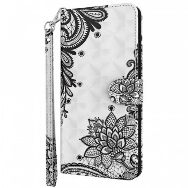 Folio-hoesje voor Moto G51 5G Chique Kant