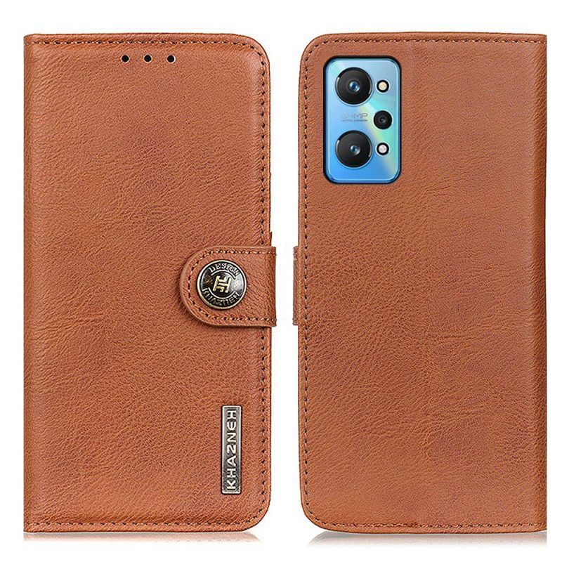 Leren Hoesje voor Realme GT Neo 3T / Neo 2 Imitatieleer Khazneh