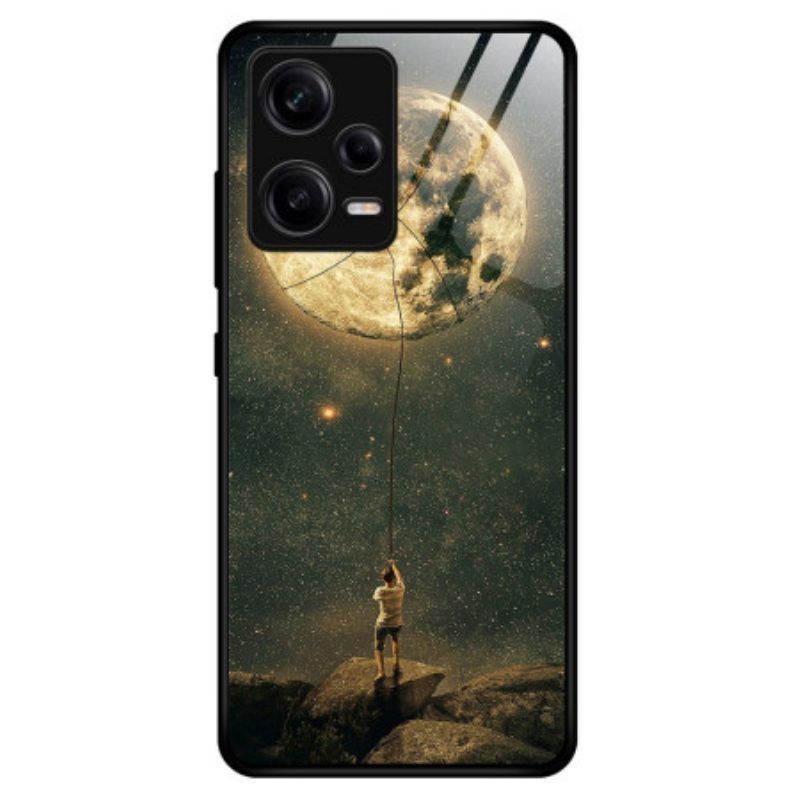 Hoesje voor Xiaomi Redmi Note 12 Pro Moon Man Gehard Glas