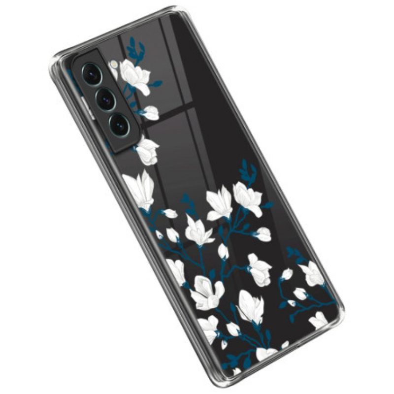 Hoesje voor Samsung Galaxy S23 5G Naadloze Witte Bloemen