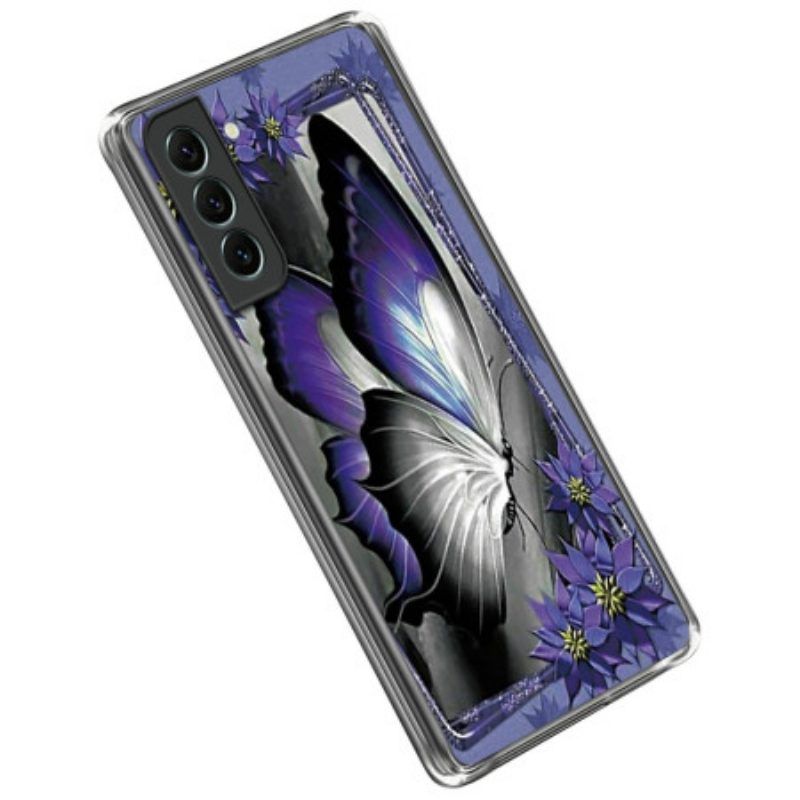 Hoesje voor Samsung Galaxy S23 5G Paarse Vlinder