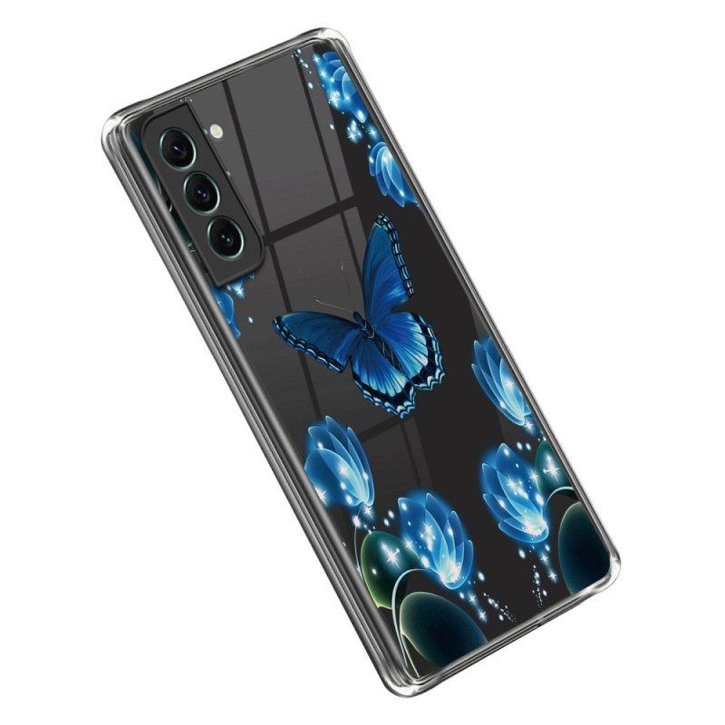 Telefoonhoesje voor Samsung Galaxy S23 5G Blauwe Vlinders
