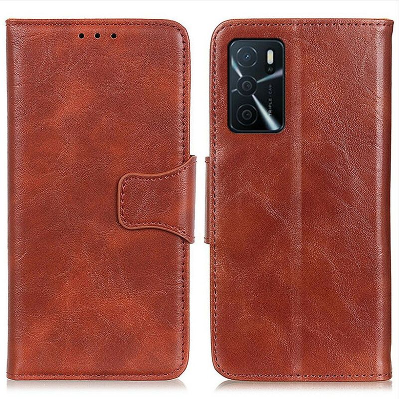 Bescherming Hoesje Oppo A16 / A16s Splitlederen Omkeerbare Sluiting