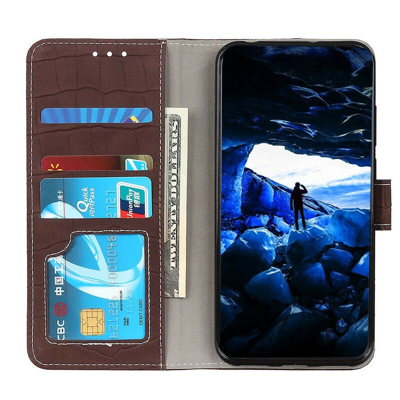 Flip Case Leren Oppo A16 / A16s Krokodillenkracht