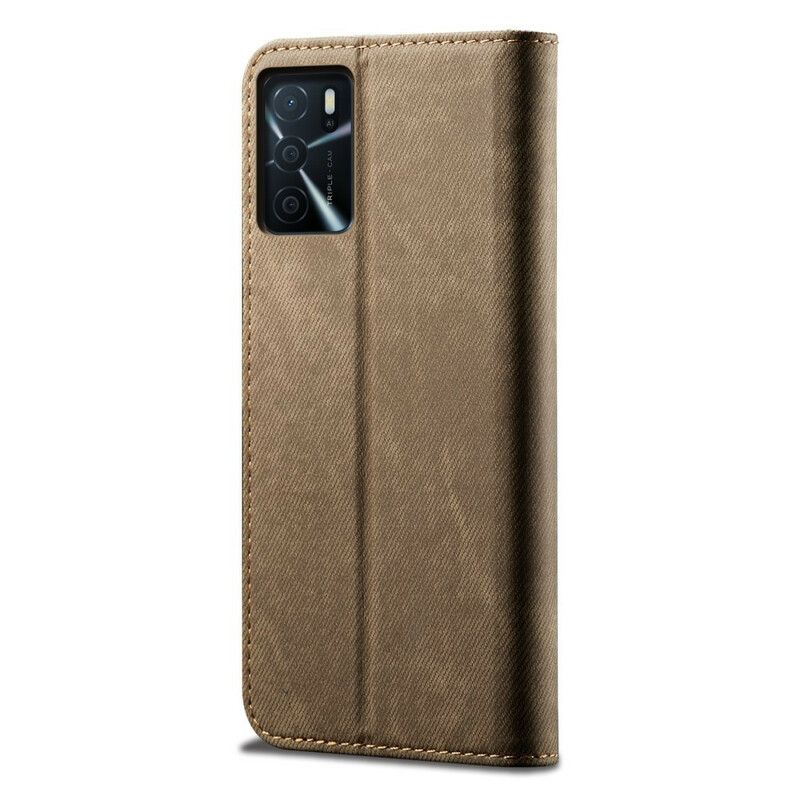 Folio-hoesje Oppo A16 / A16s Denim Stof