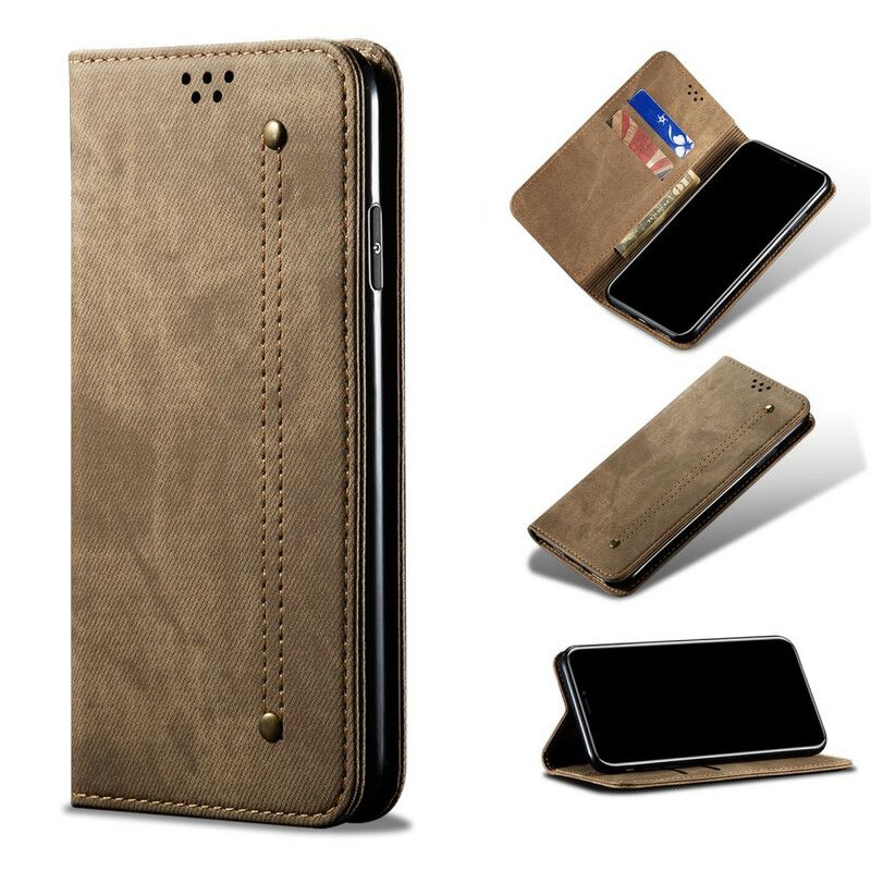 Folio-hoesje Oppo A16 / A16s Denim Stof