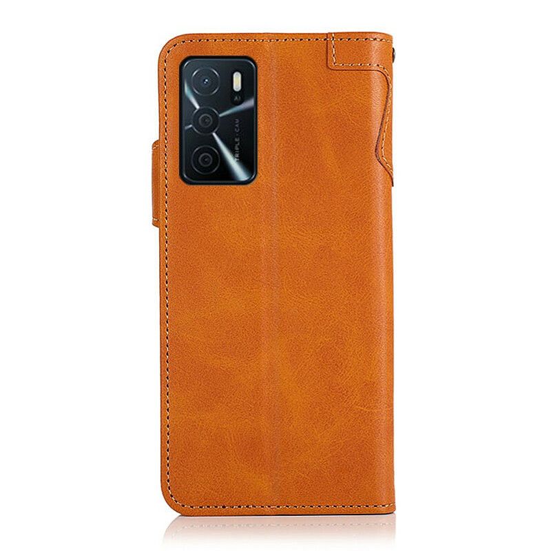 Folio-hoesje Oppo A16 / A16s Kunstleer Knoop Khazneh