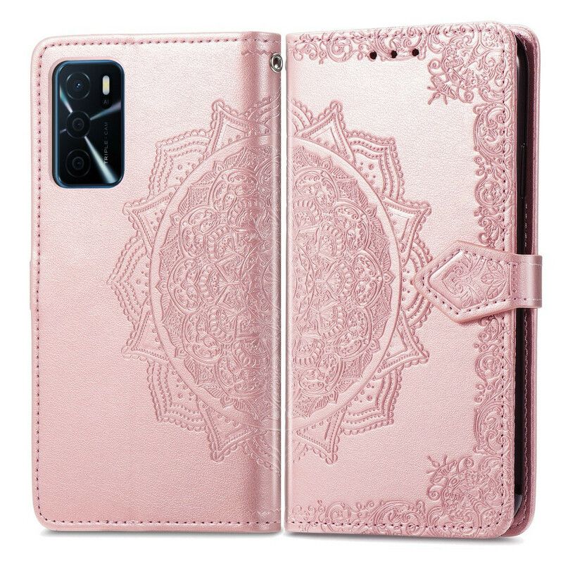 Folio-hoesje Oppo A16 / A16s Telefoonhoesje Mandala Middeleeuwen