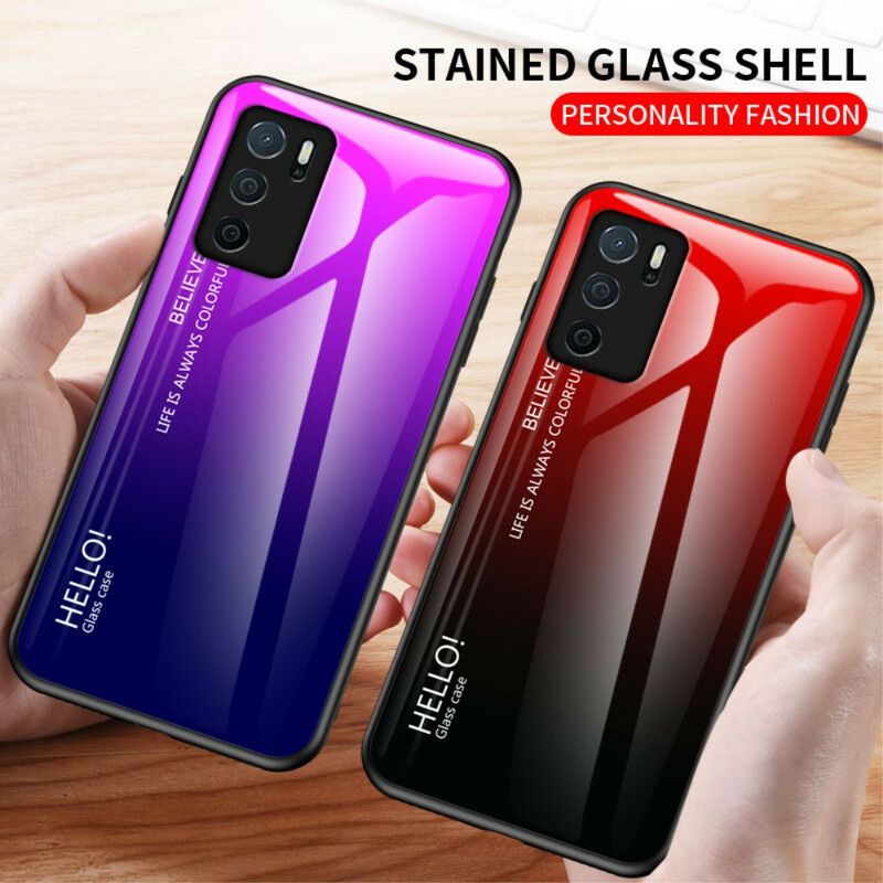 Hoesje Oppo A16 / A16s Gehard Glas Hallo