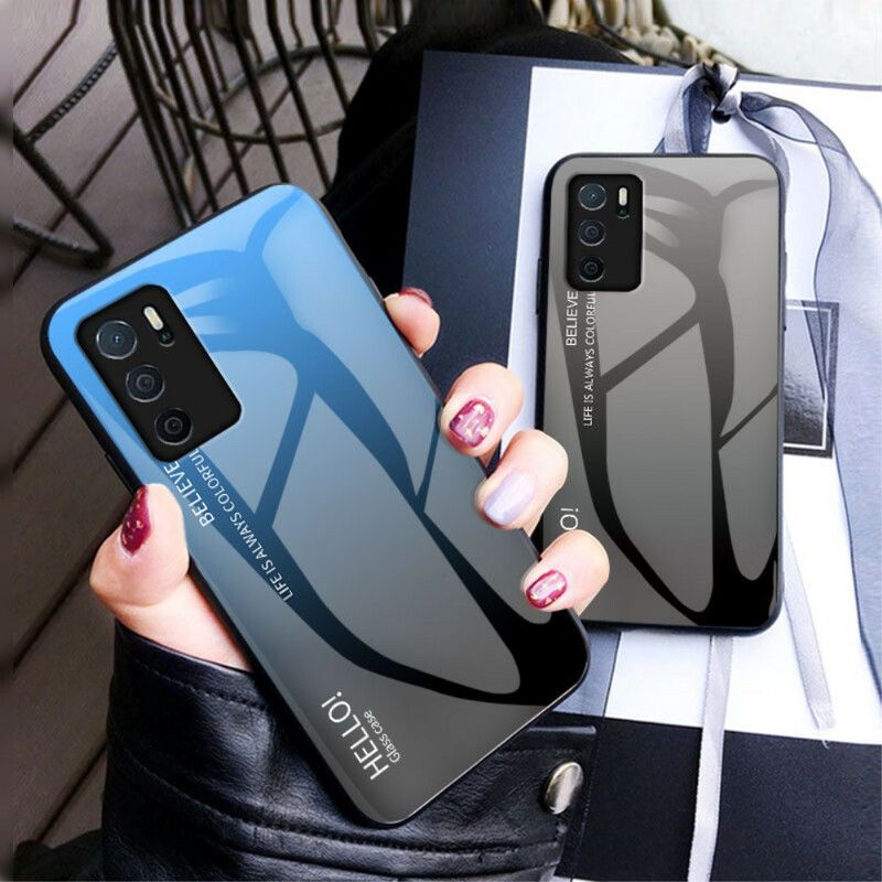 Hoesje Oppo A16 / A16s Gehard Glas Hallo