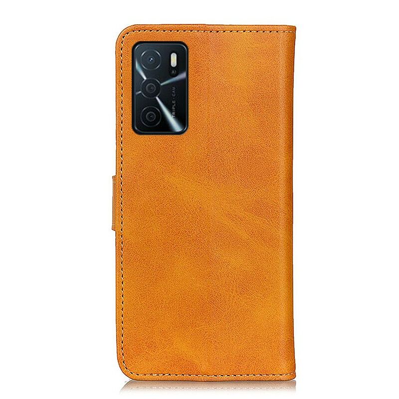 Leren Hoesje Oppo A16 / A16s Retro Mat Leereffect Bescherming Hoesje