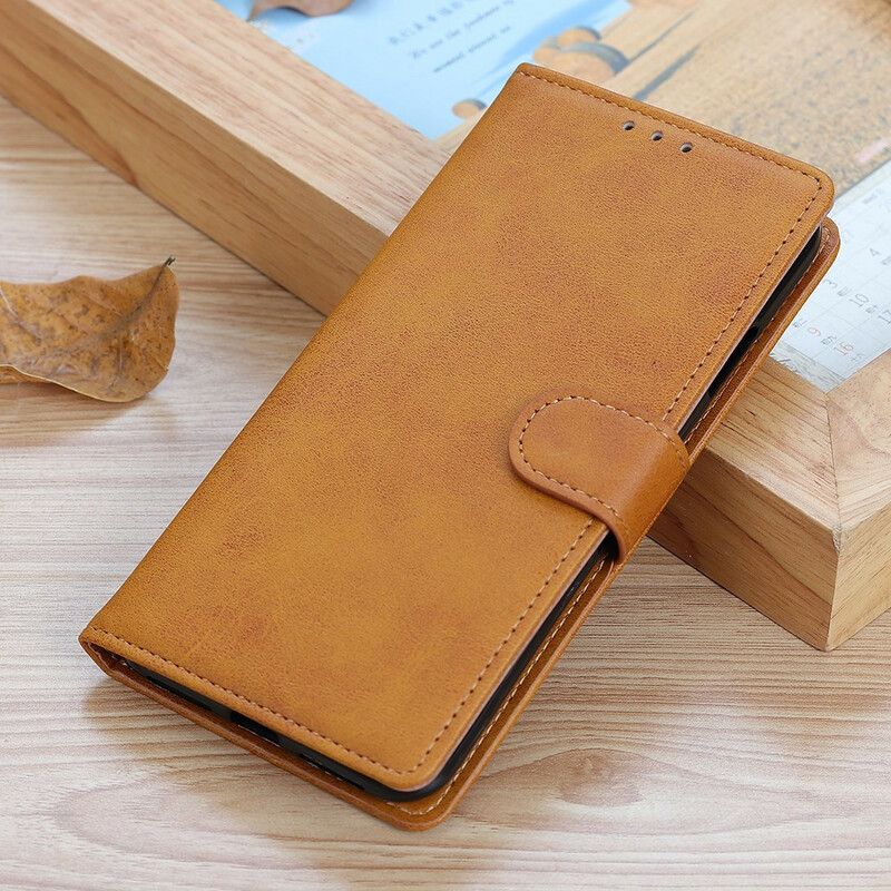 Leren Hoesje Oppo A16 / A16s Retro Mat Leereffect Bescherming Hoesje
