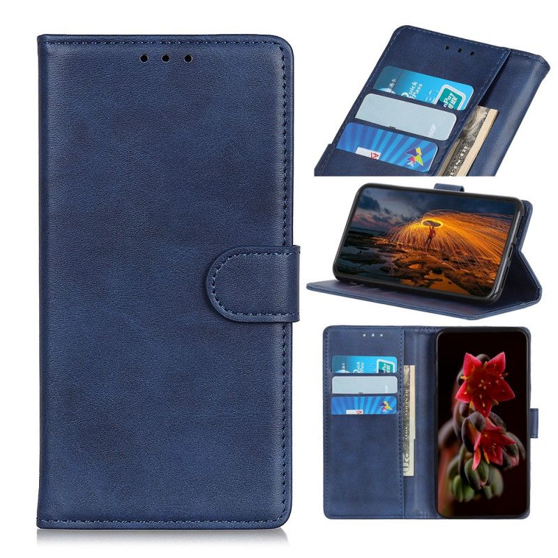 Leren Hoesje voor Alcatel 3L (2019) Rood Zwart Retro Mat Leereffect