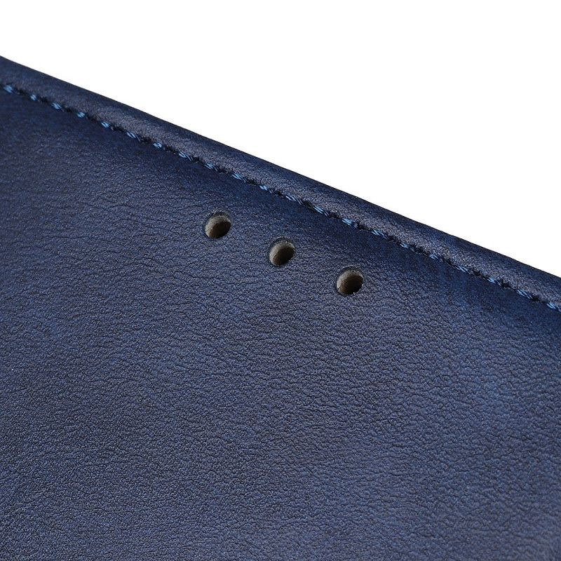 Leren Hoesje voor Alcatel 3L (2019) Rood Zwart Retro Mat Leereffect