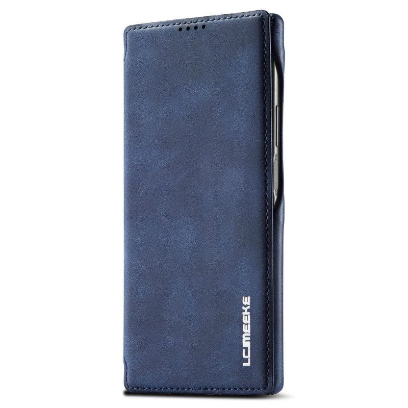 Bescherming Hoesje voor Samsung Galaxy S23 Ultra 5G Folio-hoesje Ledereffect Lc.imeeke Ledereffect