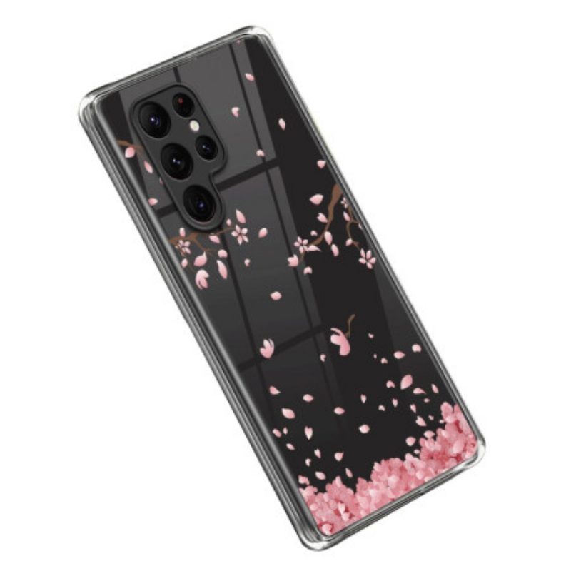 Hoesje voor Samsung Galaxy S23 Ultra 5G Roze Roosjes