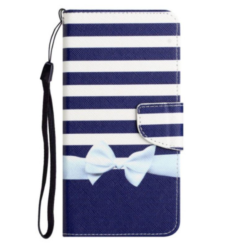 Leren Hoesje voor Samsung Galaxy S23 Ultra 5G Met Ketting Marine Band