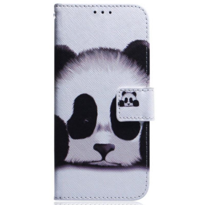 Leren Hoesje voor Samsung Galaxy S23 Ultra 5G Met Ketting Mijn Lanyard Panda