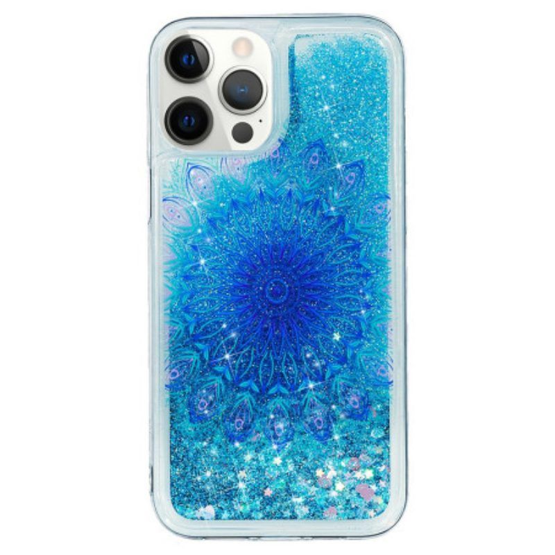 Hoesje voor iPhone 15 Pro Mandala-glitter