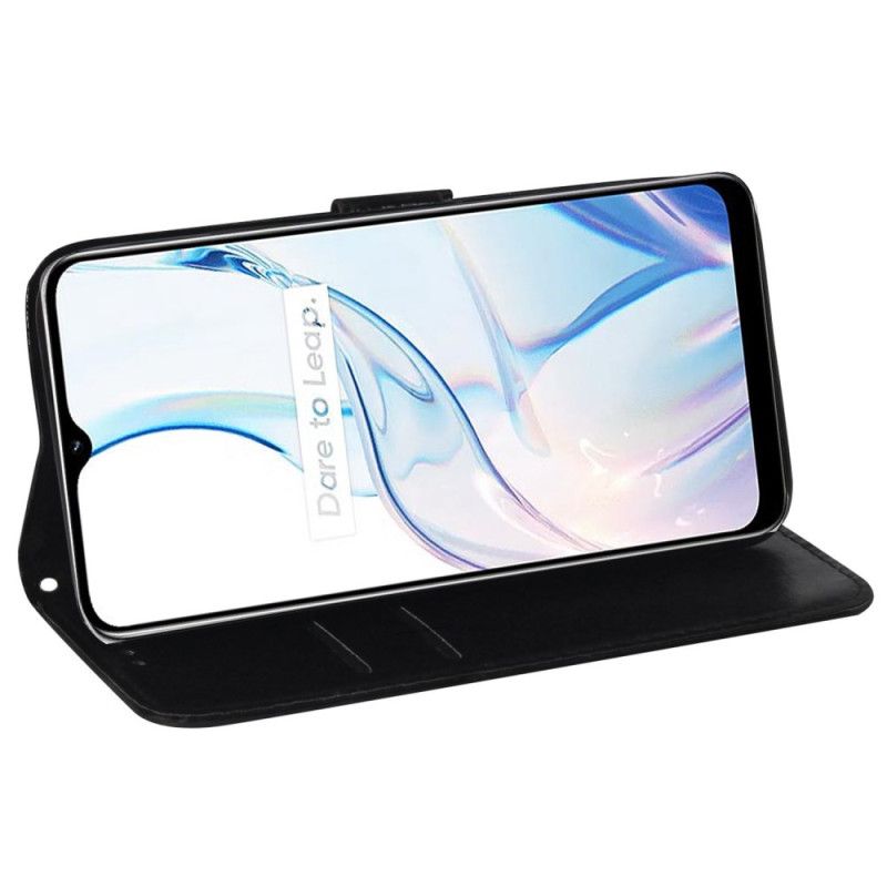 Bescherming Hoesje Realme C55 Portemonnee Met Bandje In Discostijl