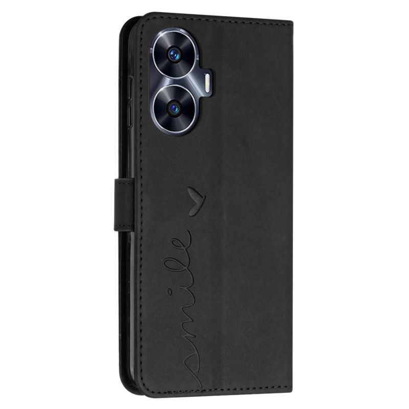 Bescherming Hoesje Realme C55 Smile Met Schouderband