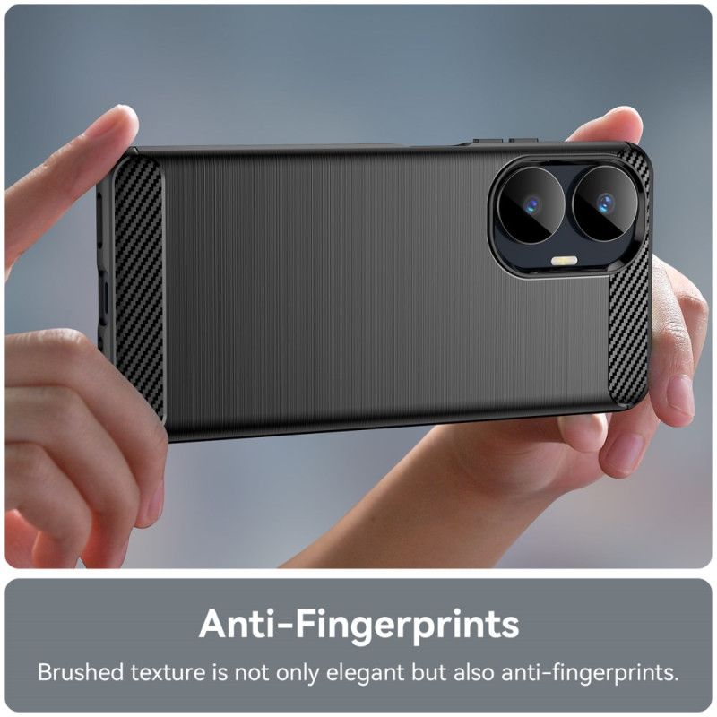 Cover Hoesje Realme C55 Telefoonhoesje Geborsteld Koolstofvezel