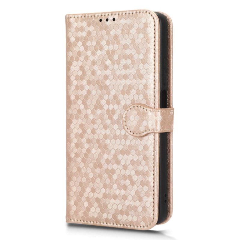 Flip Case Leren Realme C55 Glanzende Stippen Met Bandje