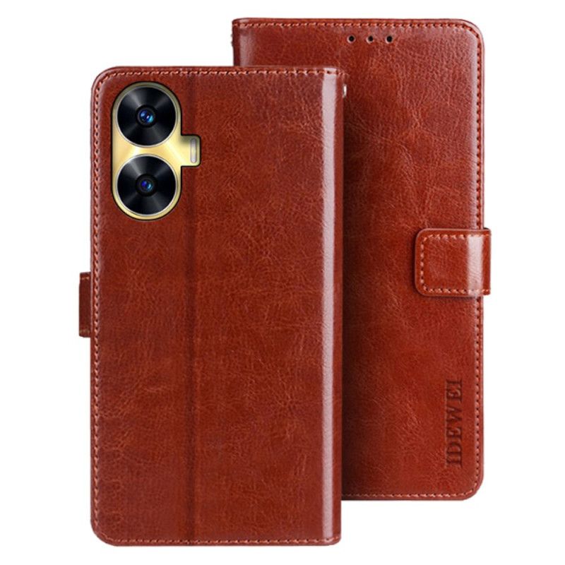 Flip Case Leren Realme C55 Idewei Met Textuur