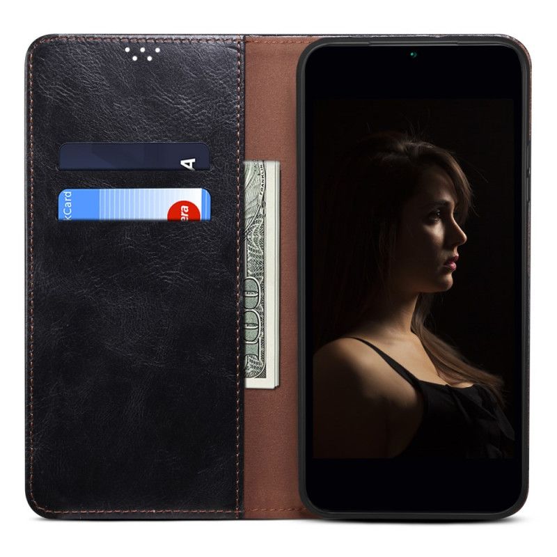 Folio-hoesje Realme C55 Telefoonhoesje Gewaxt Imitatieleer