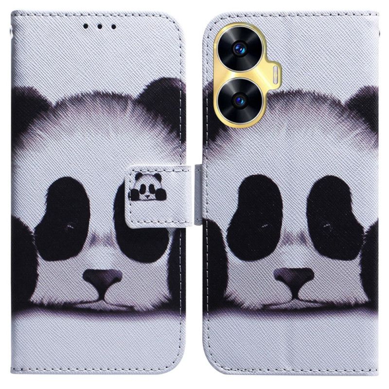 Folio-hoesje Realme C55 Telefoonhoesje Panda