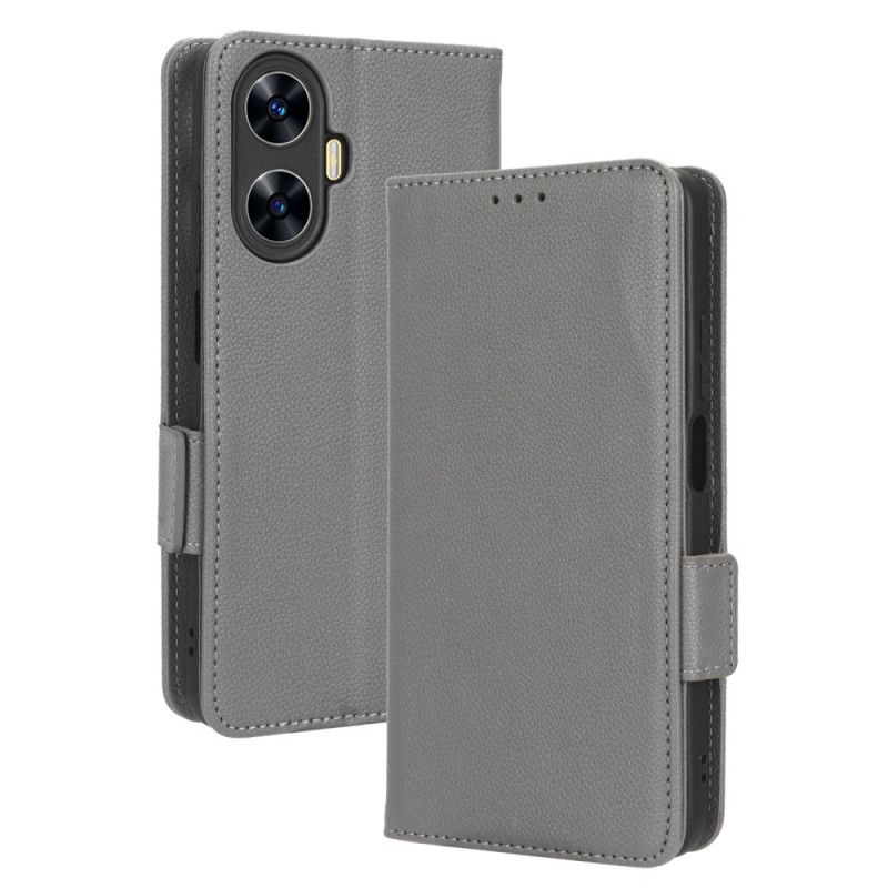 Folio-hoesje Realme C55 Telefoonhoesje Slanke Portemonnee Met Bandje