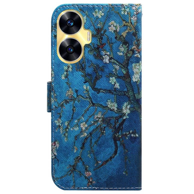 Leren Hoesje Realme C55 Abrikozenbloesems Bescherming Hoesje